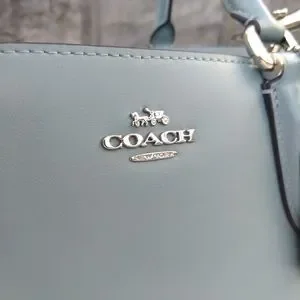 Coach Blue Sage Refined Calf Leather Bond Bag